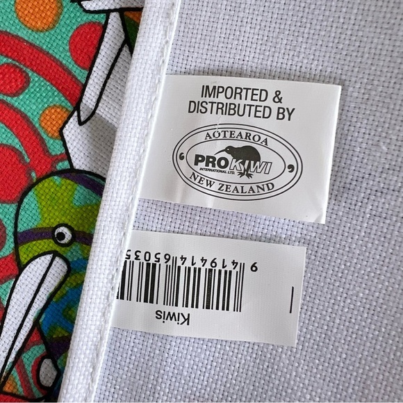 New Zealand Kiwi Bird Cotton Tea Towel Bright Colorful Fun NWOT 19x32 - Picture 7 of 8